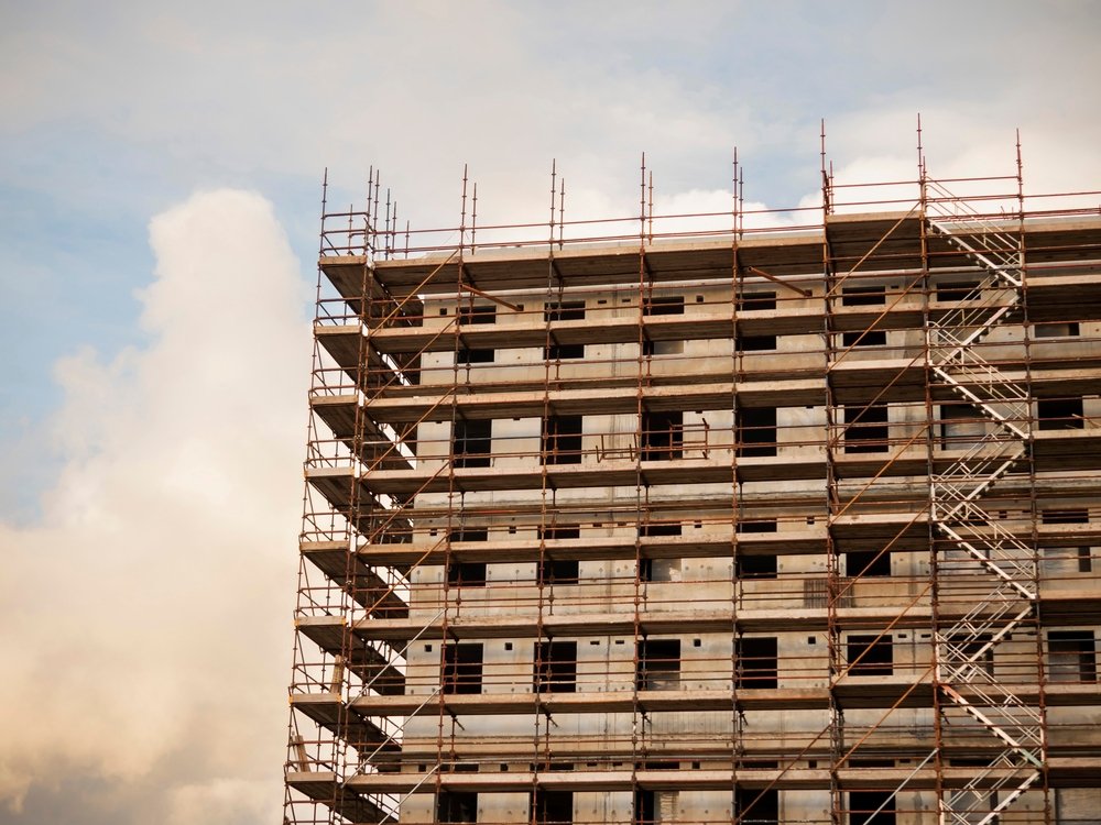 Commercial building under restoration