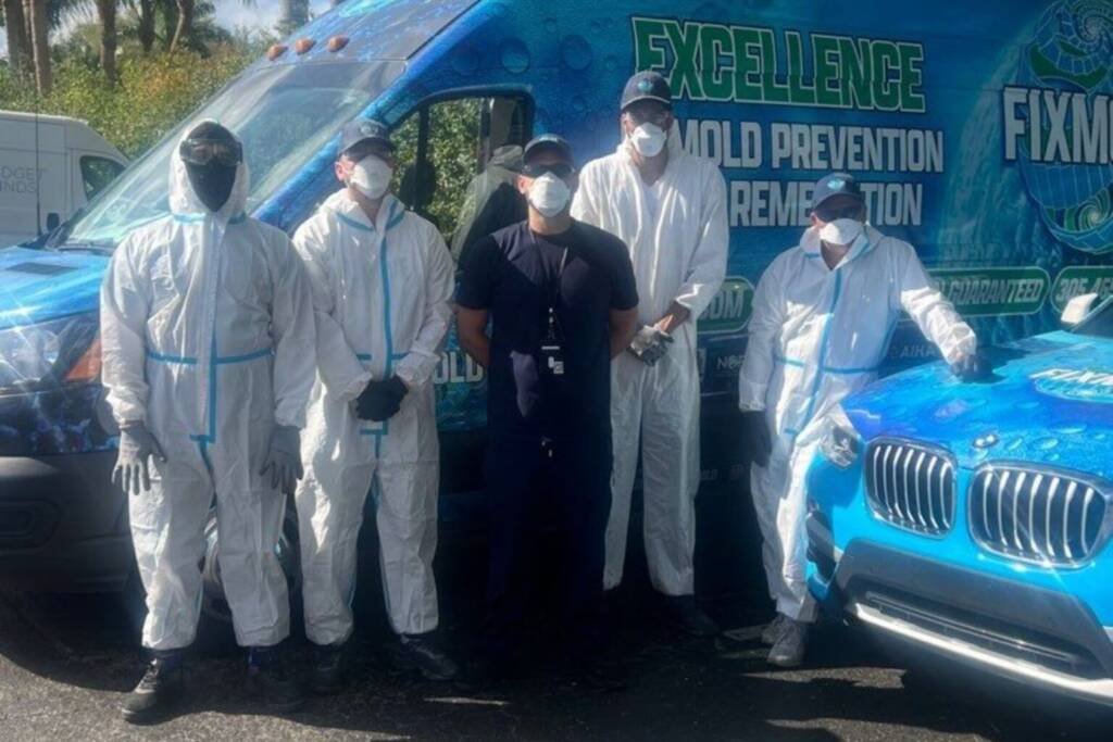 FixMold technician inspecting mold in a residential property