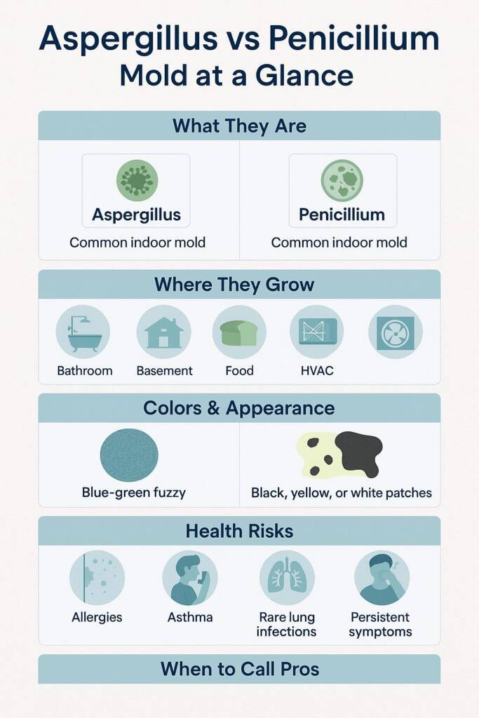 Aspergillus vs Penicillium Mold: Everything You Need to Know