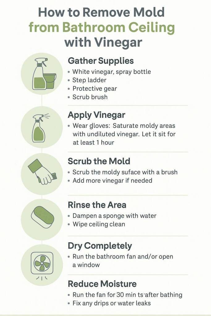 Infographic about hwo to remove mold 