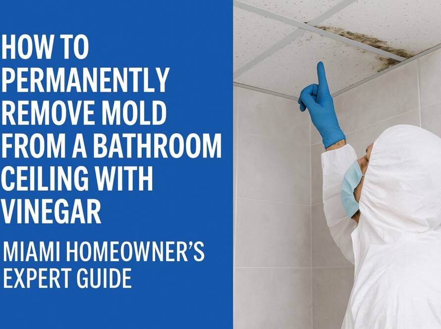how to clean mold off bathroom ceiling