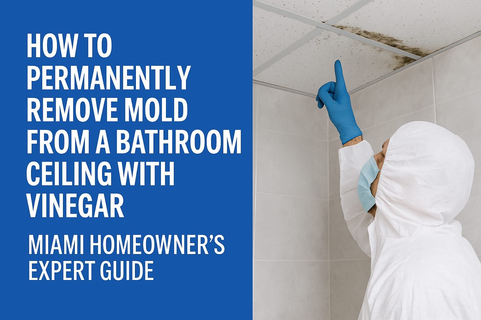 how to clean mold off bathroom ceiling