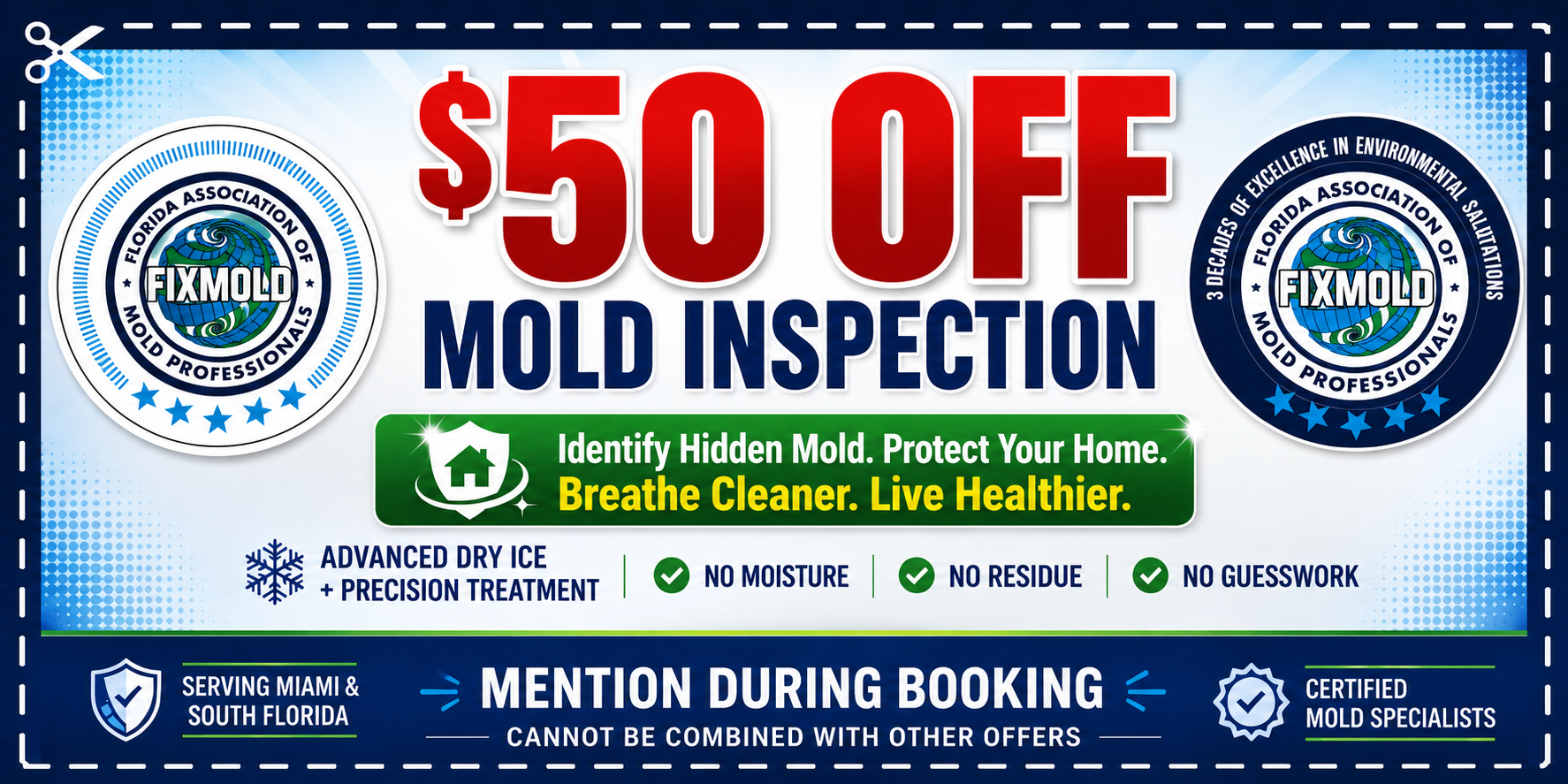$50 off on Mold Inspection - Coupon
