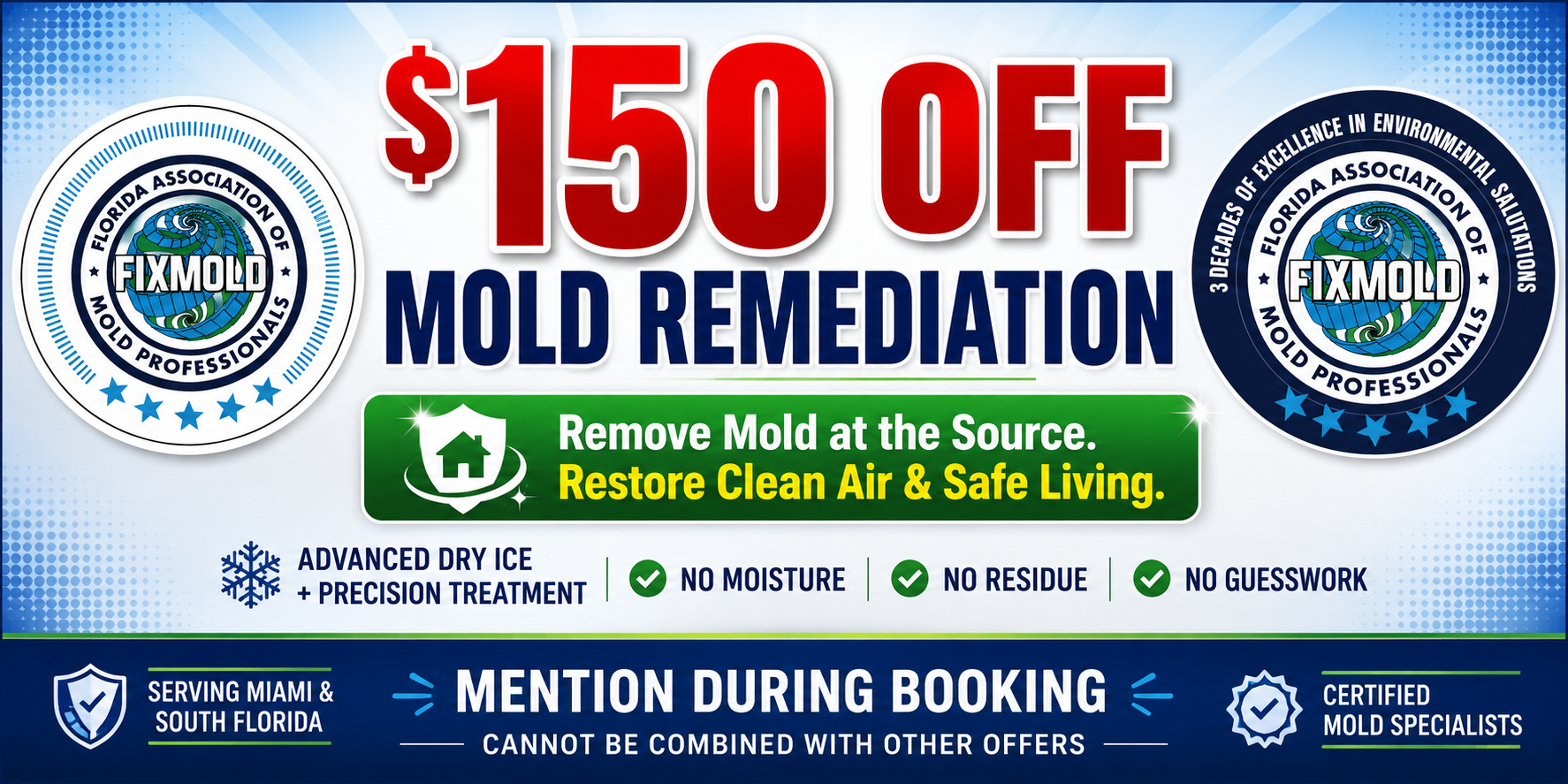 Fixmold Coupon - $150 off on Mold Remediation