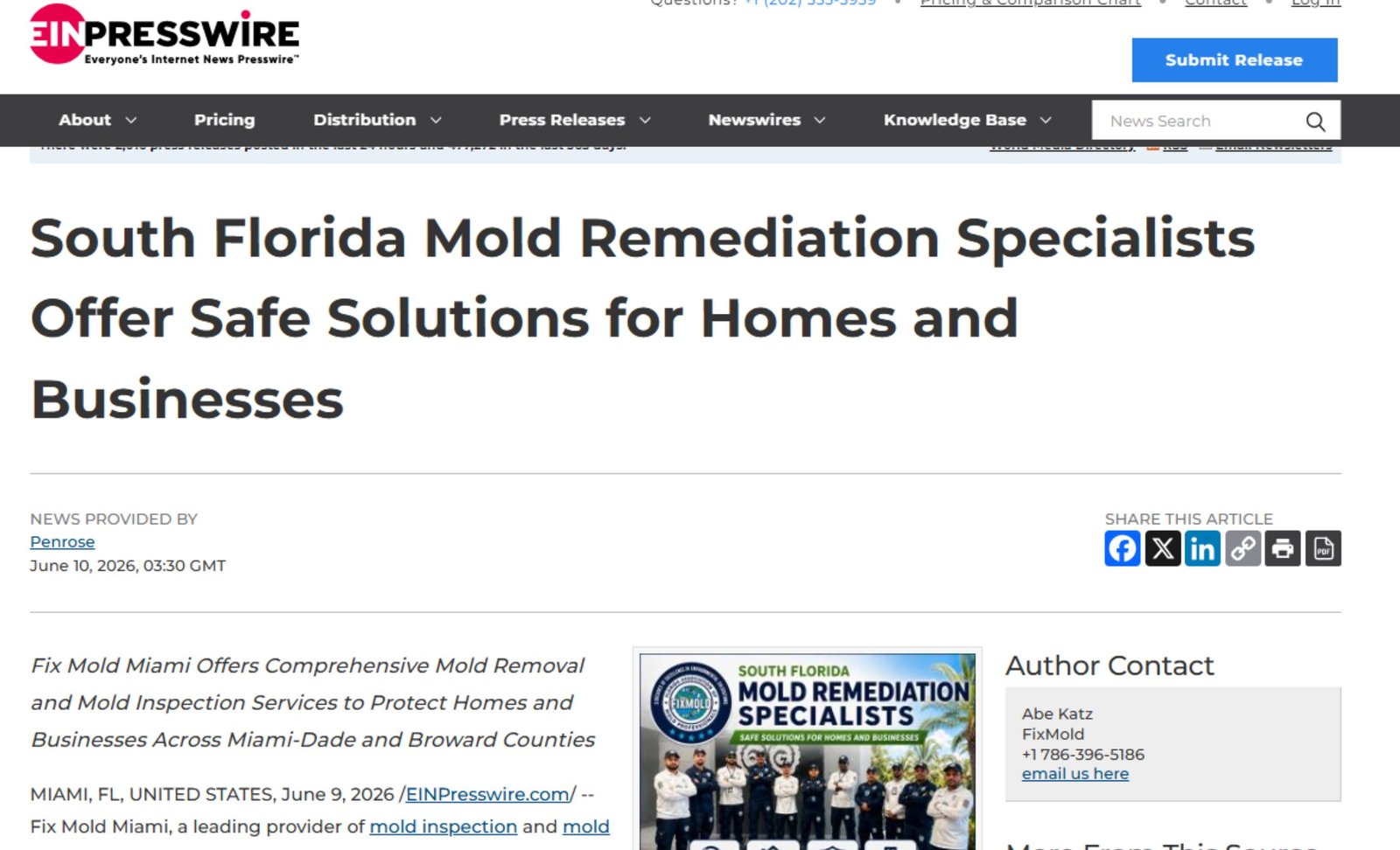 South Florida Mold Remediation Specialists