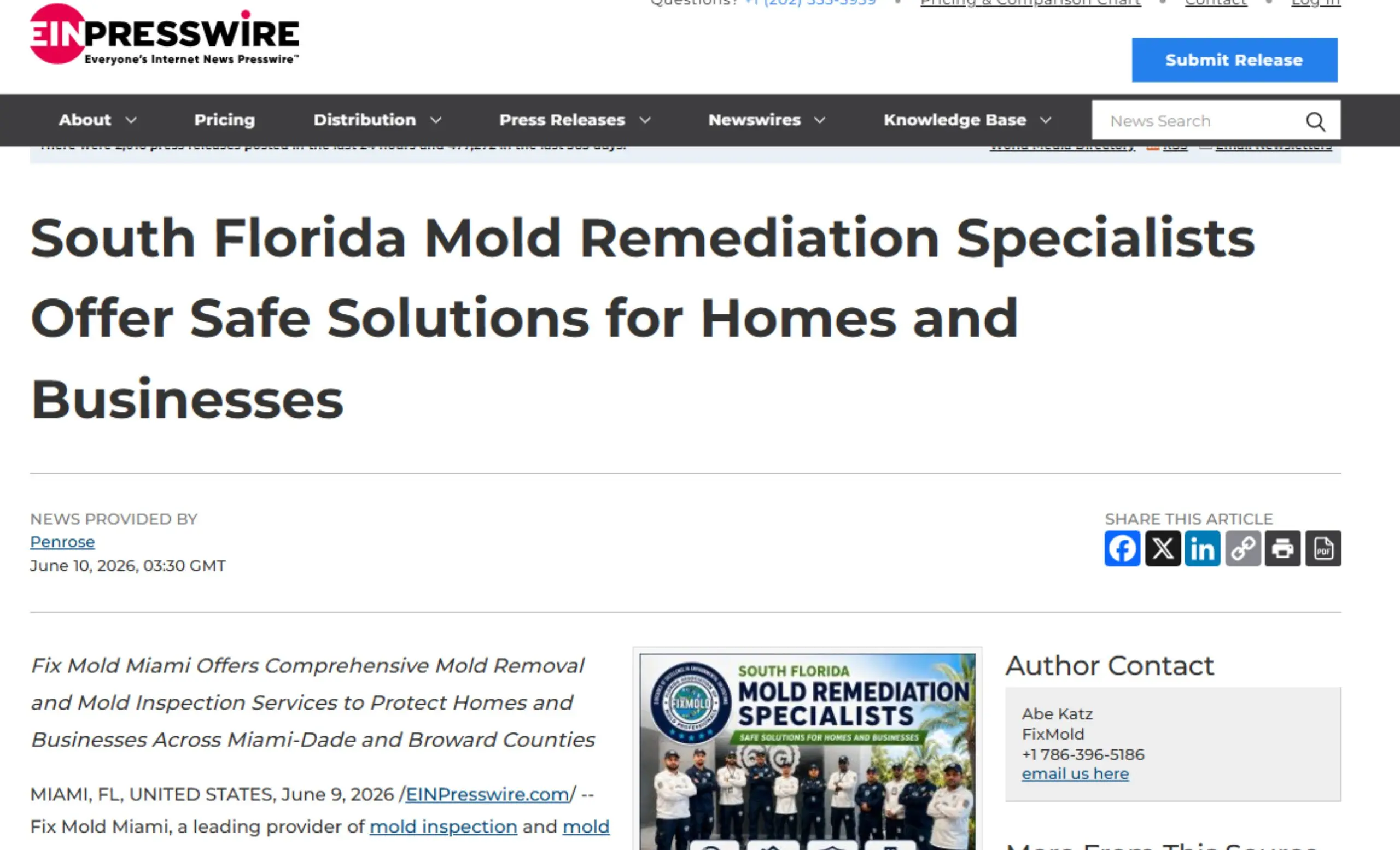 South Florida Mold Remediation Specialists