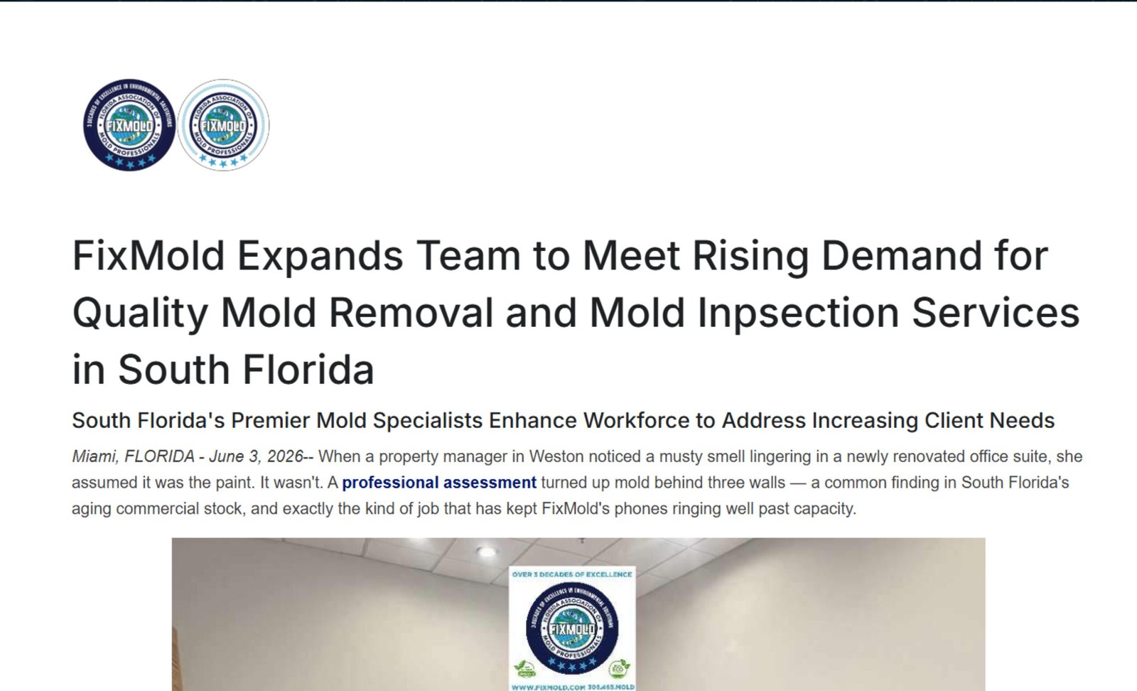 FixMold Expands Team