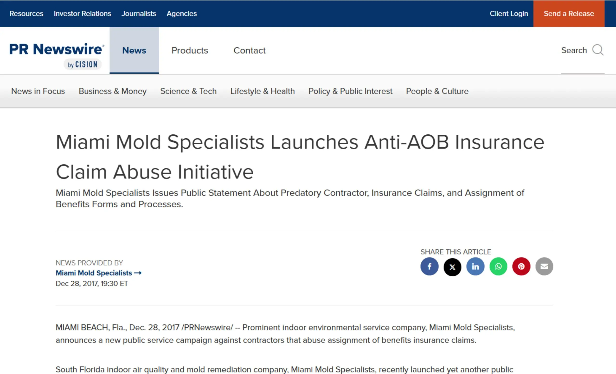 Anti-AOB Insurance Claim