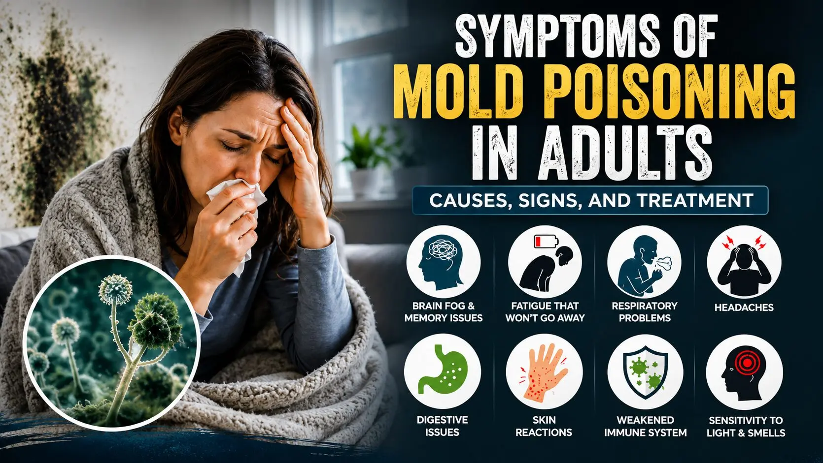symptoms of mold poisoning in adults
