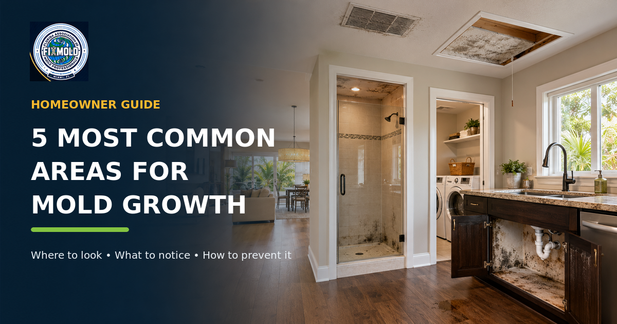 The 5 Most Common Areas for Mold Growth in Your Home