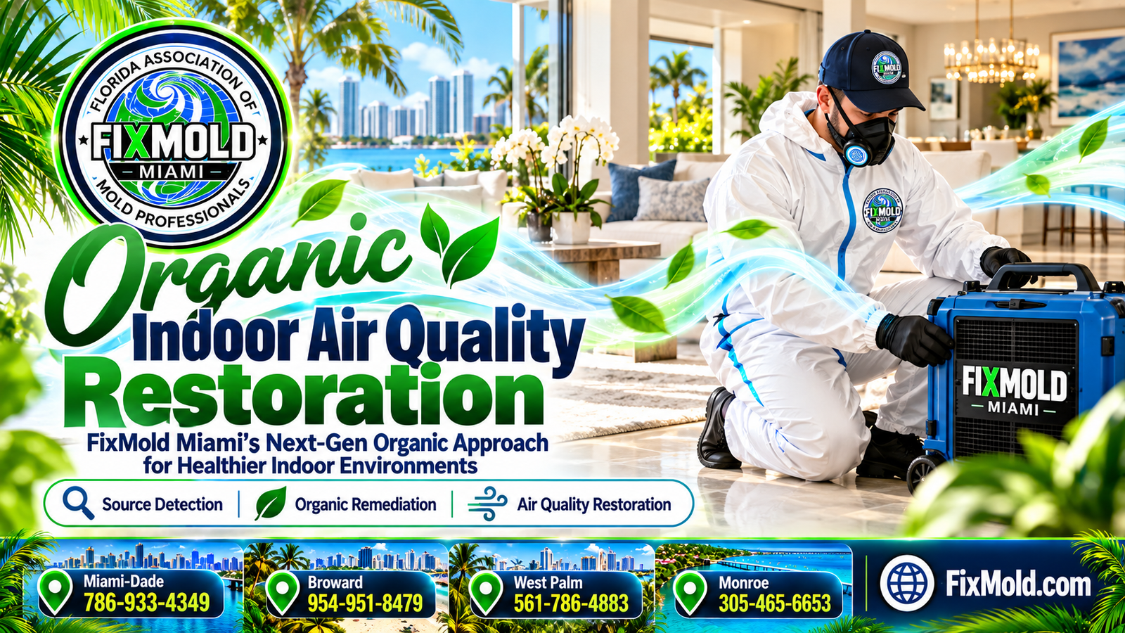 Organic Indoor Air Restoration Miami β FixMold Miami