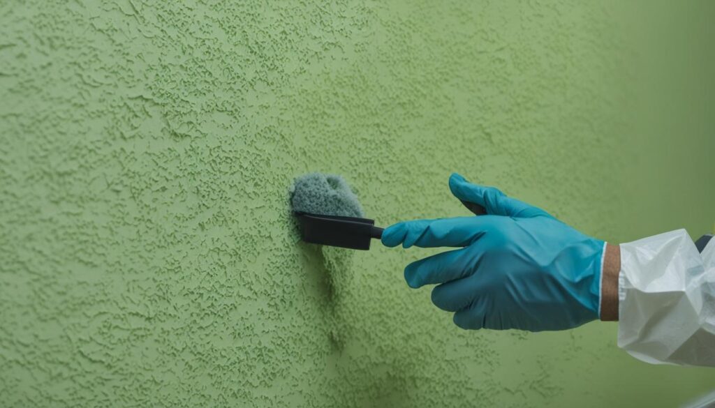 Cleaning mold off wallpapered walls