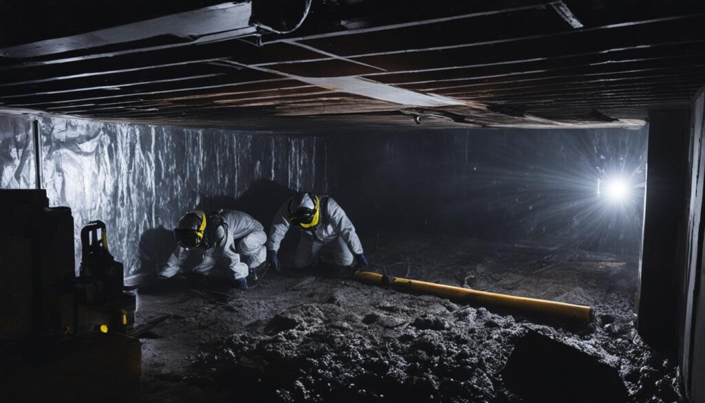 Crawl space mold treatment