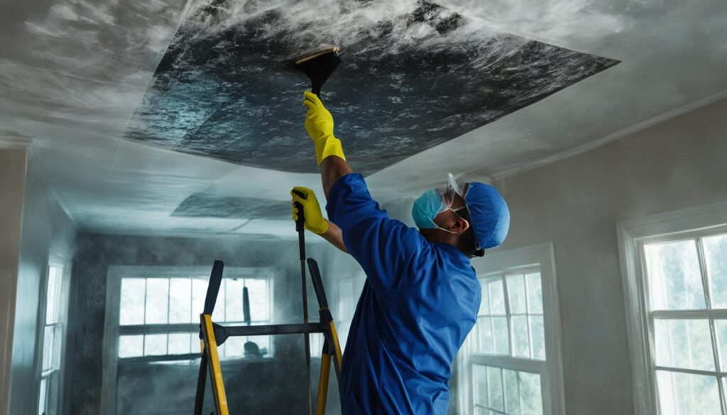 DIY ceiling mold removal