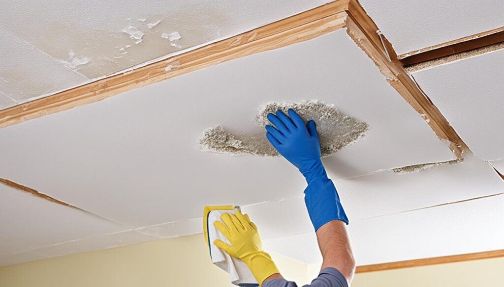 DIY ceiling mold removal