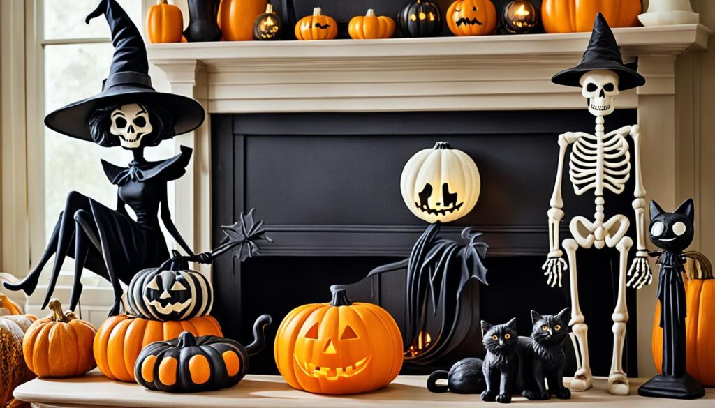 Decorating with vintage Halloween blow molds