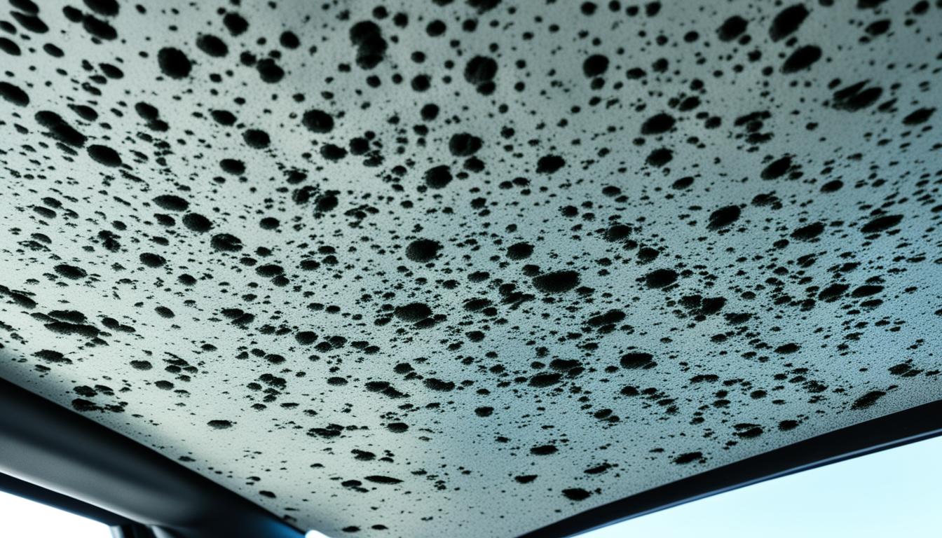 How do you clean and prevent mold on headliner in a car?