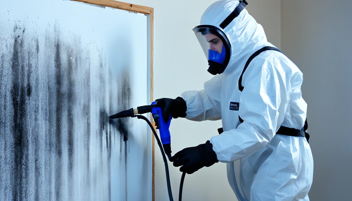 How do you remove black mold from walls?