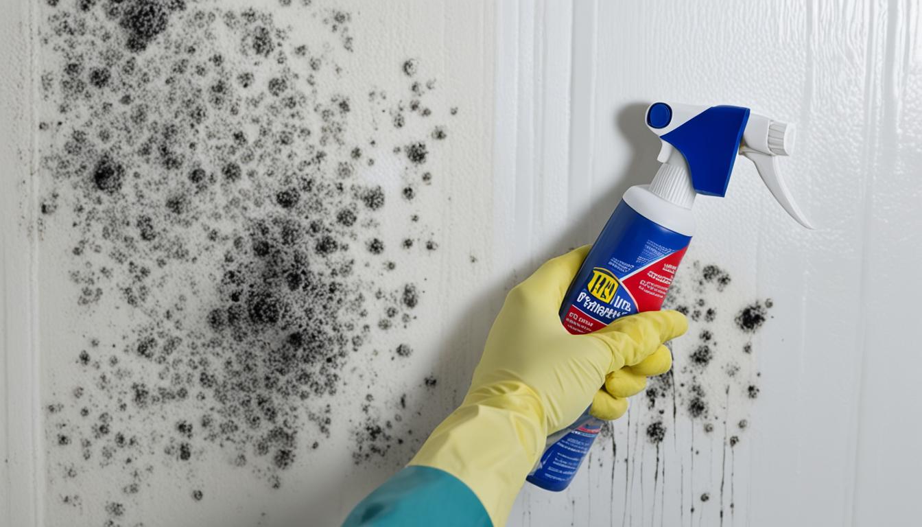 How to remove a black mold from a bathoom wallpaper