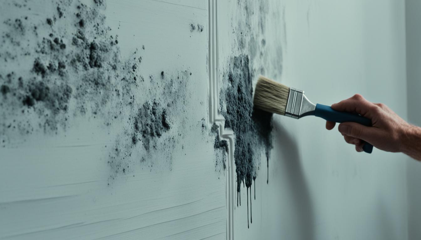 Is painting over a wall with black mold to cover it illegal?