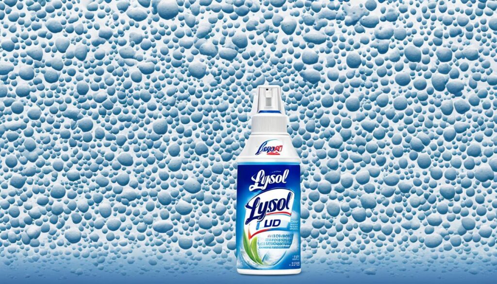 Killing mold spores in the air with Lysol