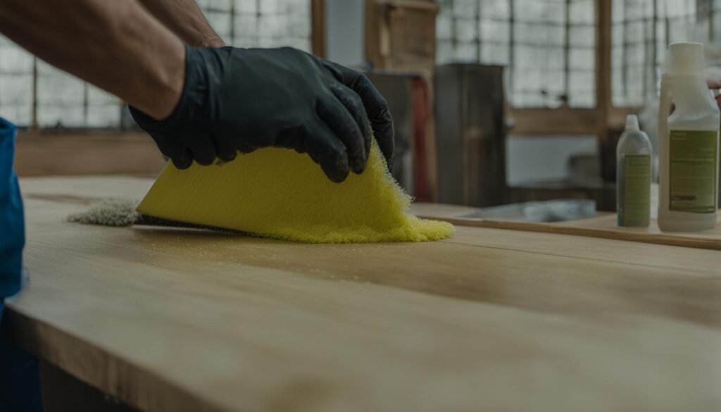 Removing surface mold from wood