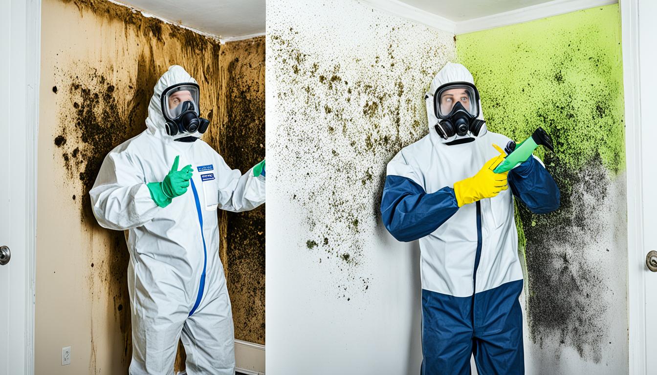 What are the key differences between mold removal and