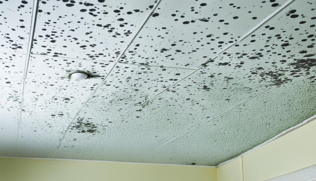 bathroom ceiling mold removal