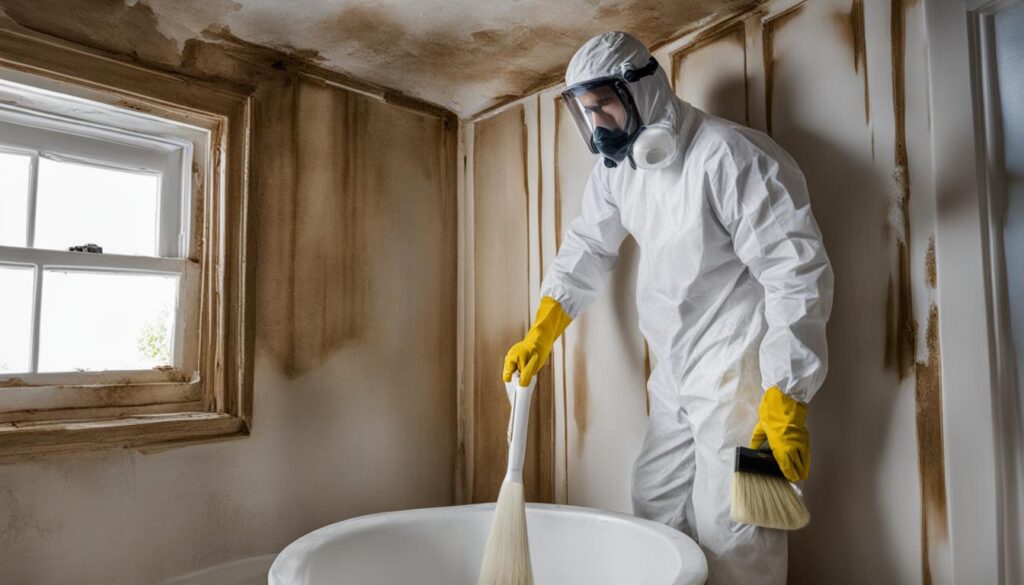 best way to remove mold before painting