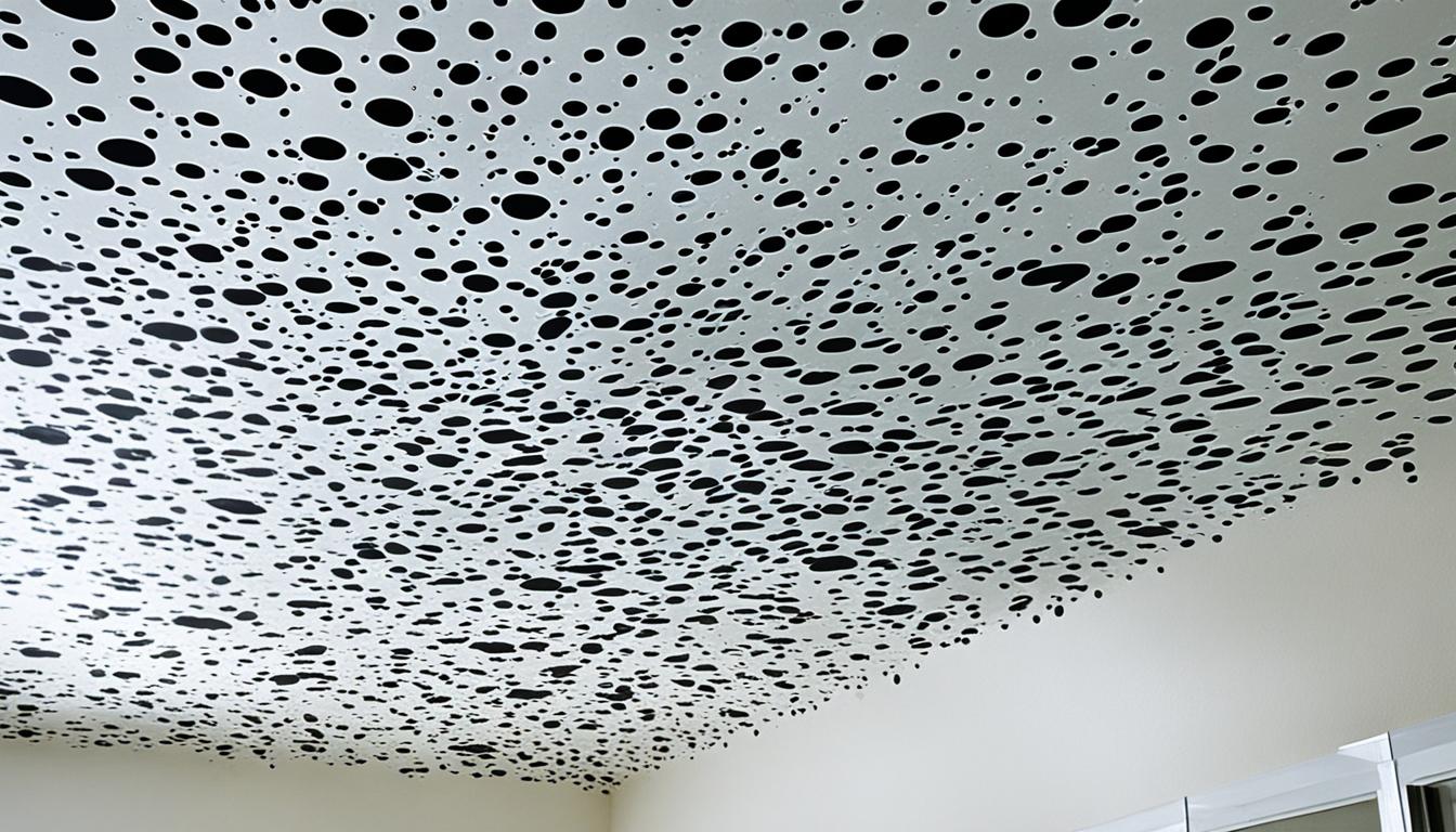 black mold in bathroom ceiling