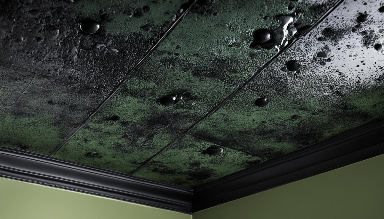 black mold in bathroom ceiling