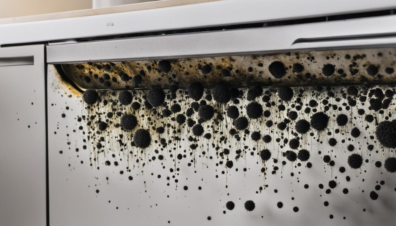 black mold in dishwasher