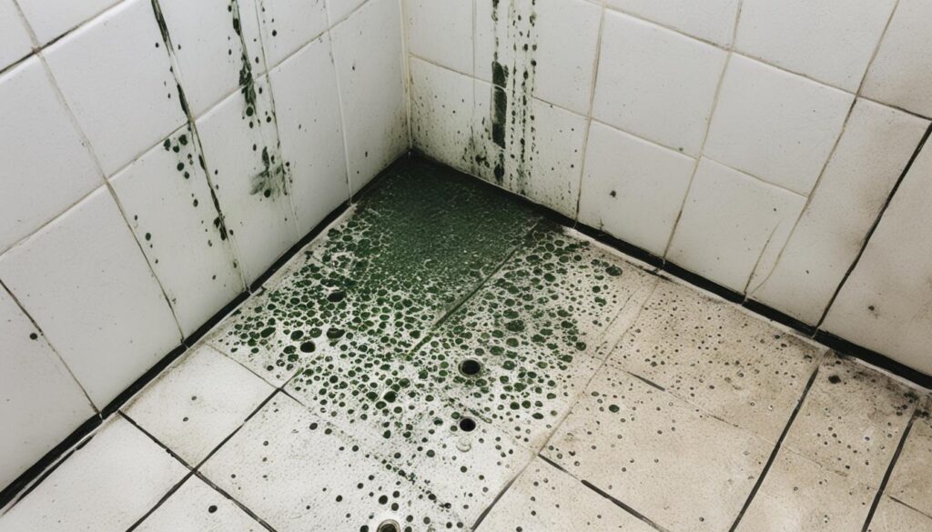 black mold in shower