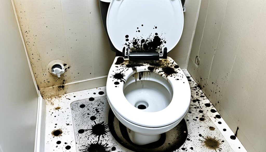 black mold in toilet bowl