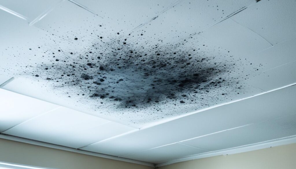 black mold on ceiling