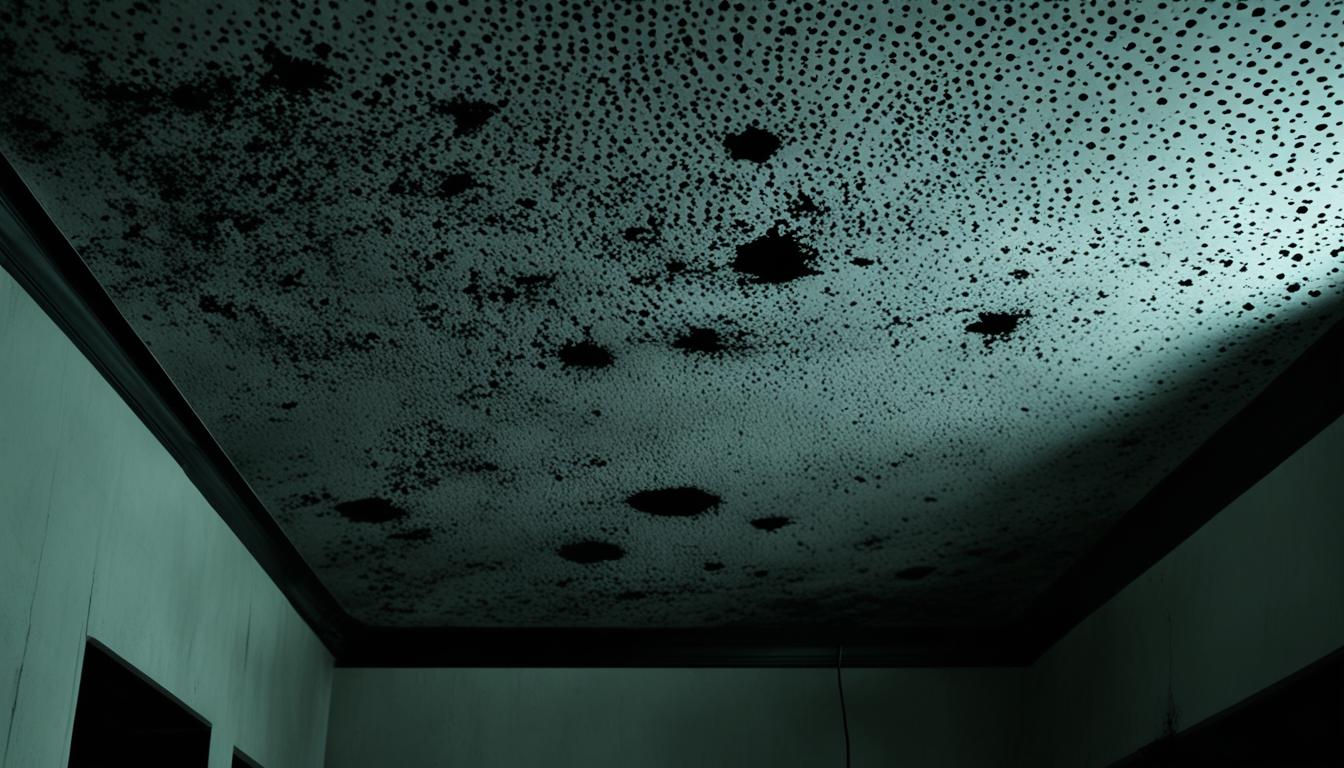 black mold on ceiling