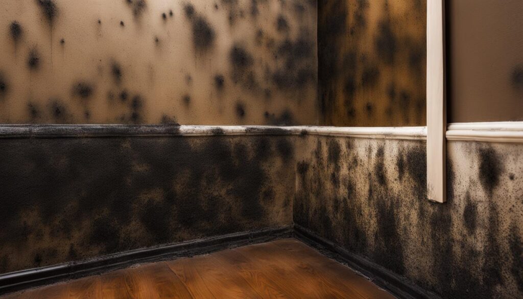 black mold on walls