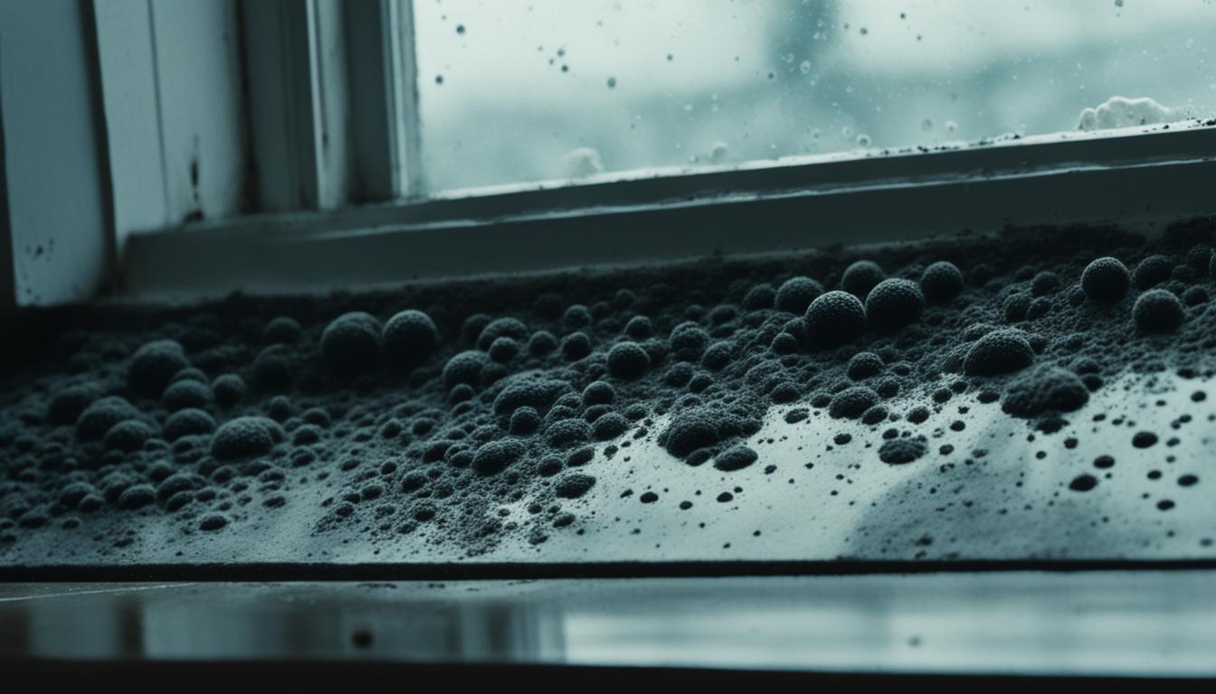 black mold on window sill