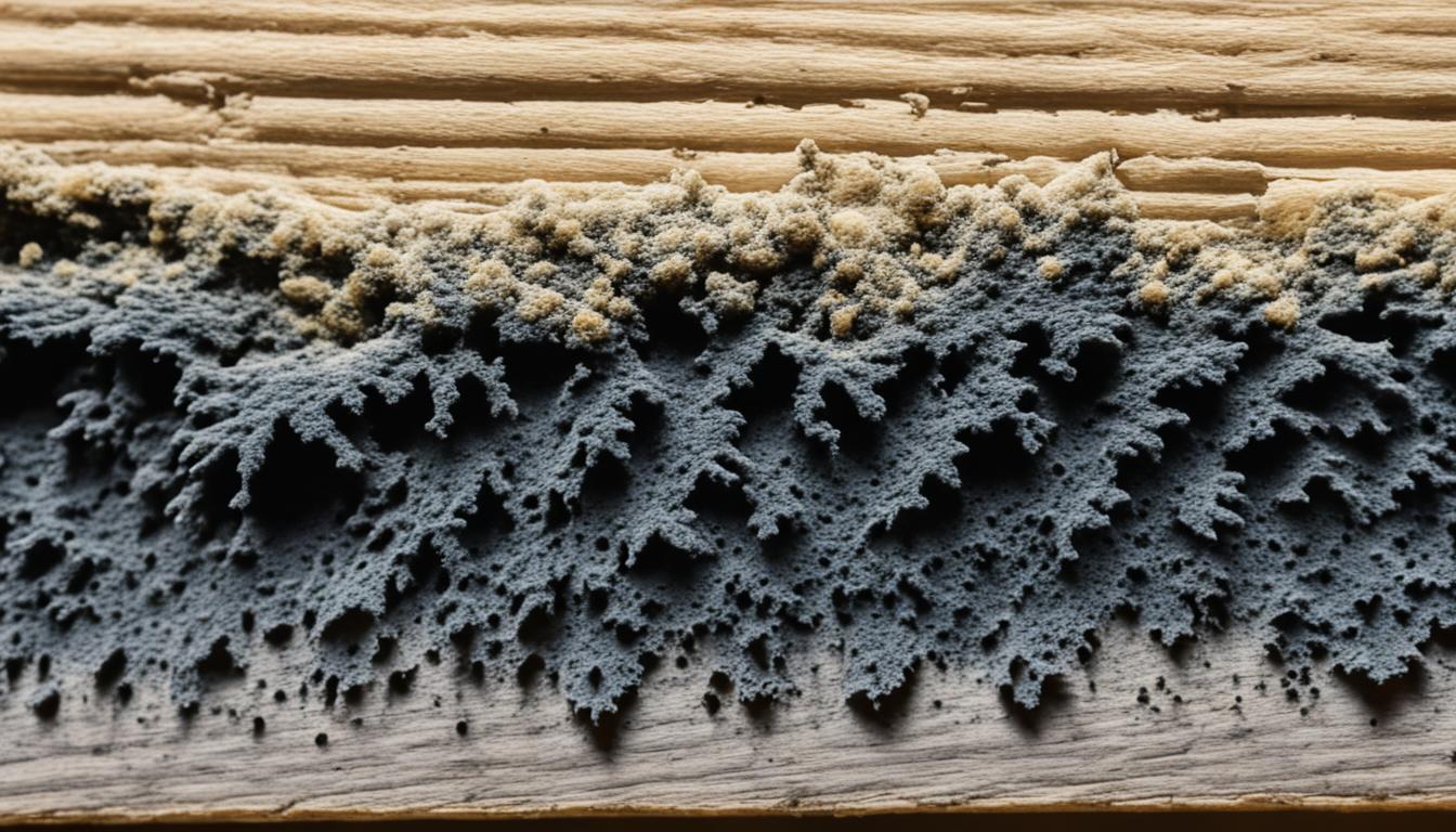 black mold on wood