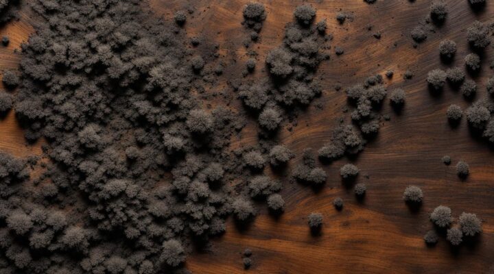 black mold on wood