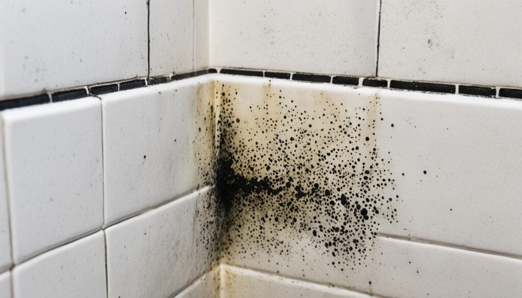 black mold shower