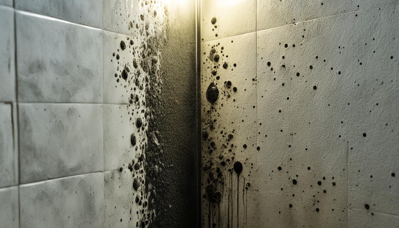 black mold shower