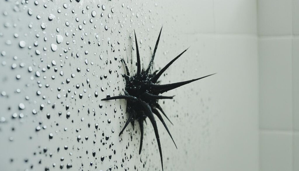 black shower mold