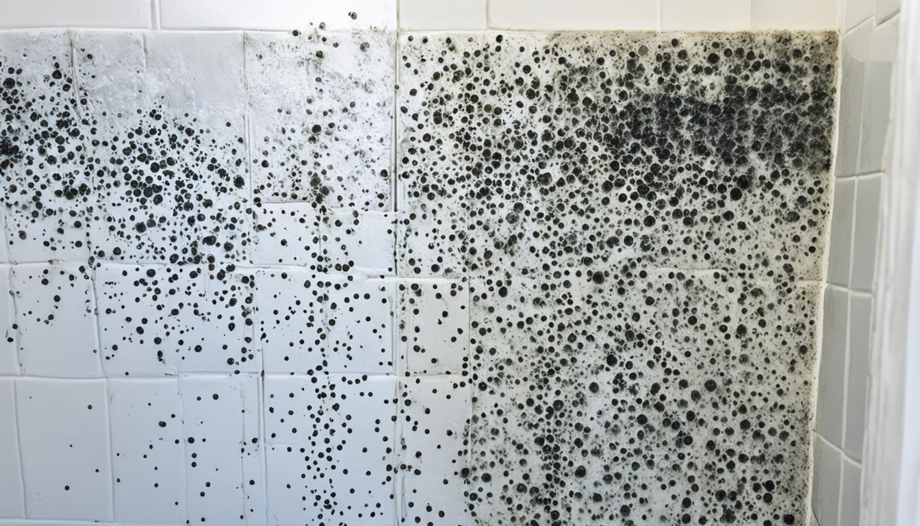 black shower mold