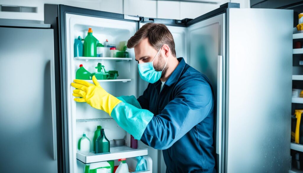 clean mold from fridge