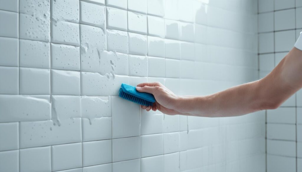 cleaning bathroom grout