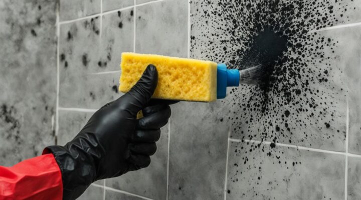 cleaning black mold