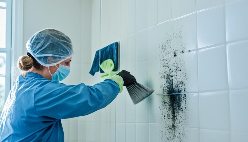 cleaning black mold in Florida image