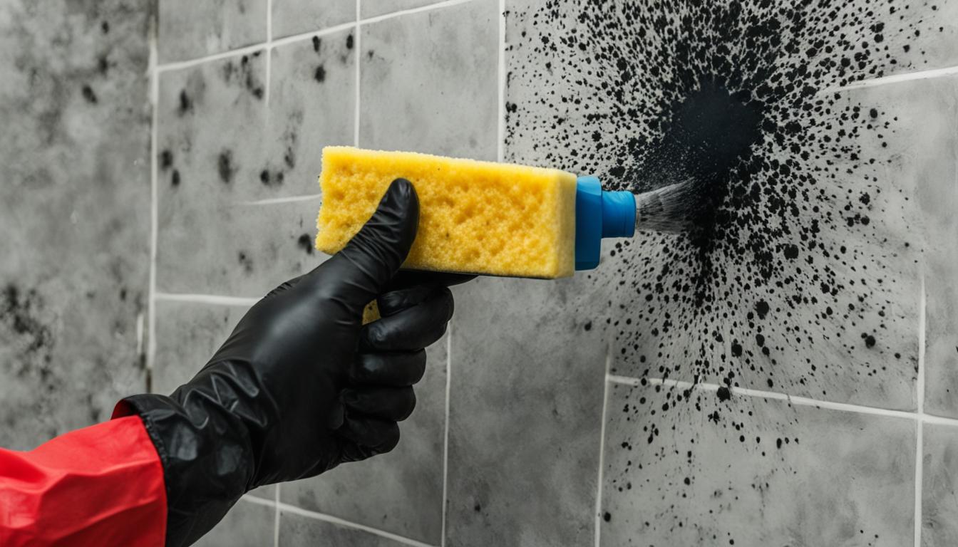 cleaning black mold