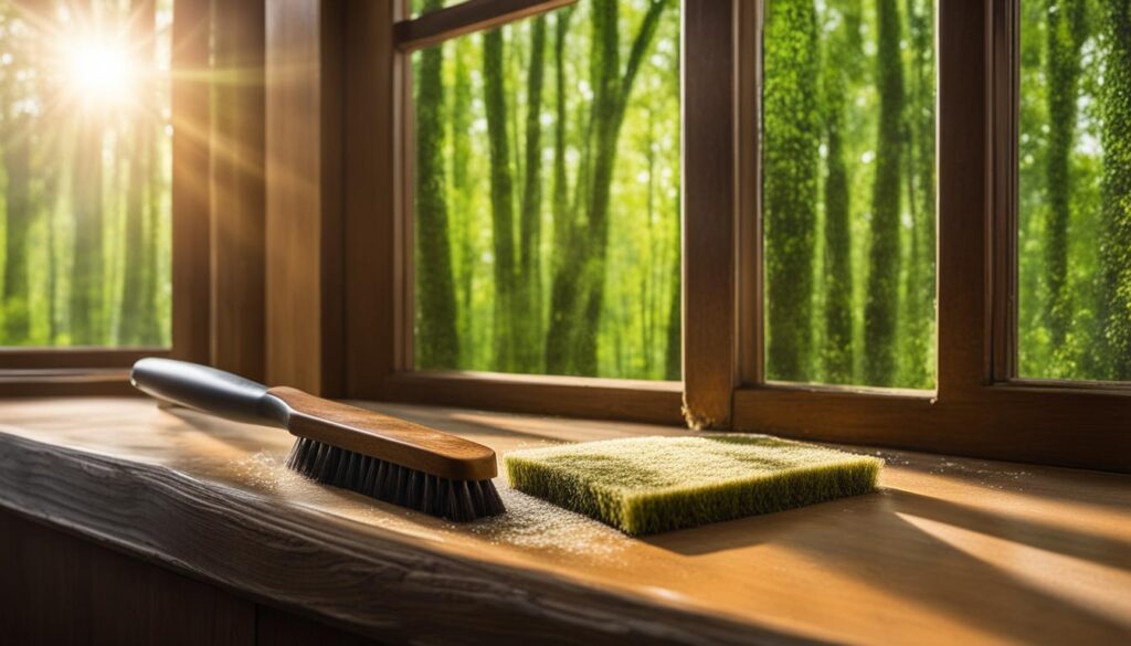 cleaning mold from wood